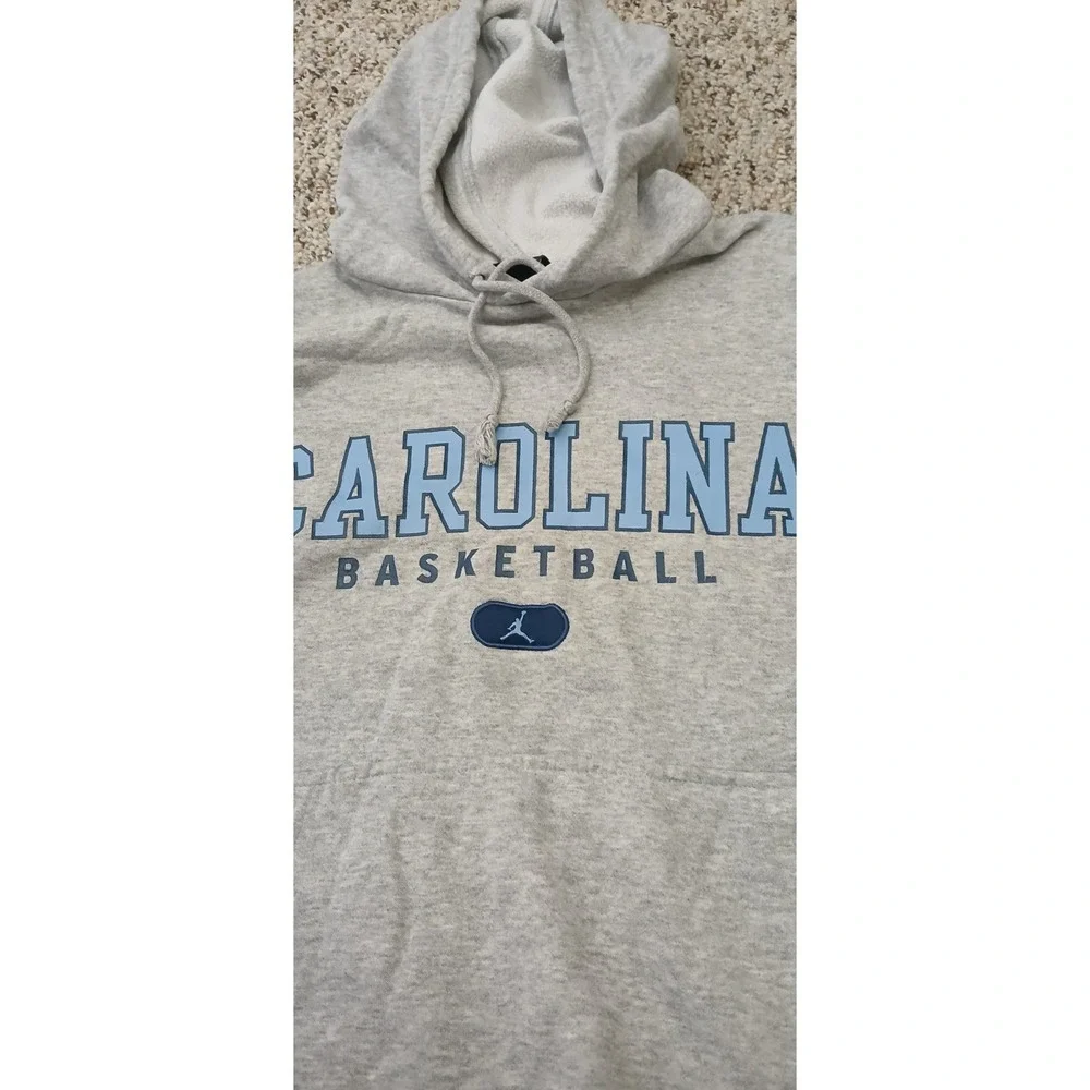 Jordan Mens Hoodie Gray North Carolina Basketball Long Sleeve Pullover Size M - Picture 6 of 11